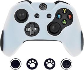 img 3 attached to 🎮 Enhanced Protection with Taifond Thicker Silicone Controller Covers for Xbox One – Includes Bonus Thumb Grip Caps (White)