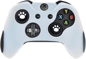 img 4 attached to 🎮 Enhanced Protection with Taifond Thicker Silicone Controller Covers for Xbox One – Includes Bonus Thumb Grip Caps (White)