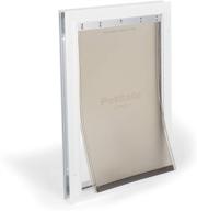 🐾 premium petsafe aluminum dog and cat door - sturdy frame, tinted magnetic vinyl flap, slide-in closing panel - easy diy installation - ideal for small to x-large breeds logo