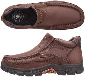 img 3 attached to Premium Mid Top Leather Comfort: Discover CAMEL CROWN's Superior Comfort and Style