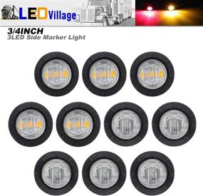 img 4 attached to 🚦 LEDVillage 10 Pcs 3/4 Inch Surface Mount Clear Lens Marker Lights: 5 Amber & 5 Red LED Clearance Bullet Lights for Trailers