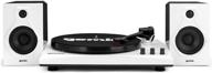 🎶 gemini sound tt-900 stereo belt drive turntable sound system set, 3 speed vinyl record bluetooth player with dual 50w speakers, black/white - improved seo logo