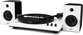 img 3 attached to 🎶 Gemini Sound TT-900 Stereo Belt Drive Turntable Sound System Set, 3 Speed Vinyl Record Bluetooth Player with Dual 50W Speakers, Black/White - Improved SEO
