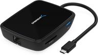 🔌 sabrent thunderbolt 3 certified dual display compact docking station with hdmi 2.0 4k, displayport 1.4 8k, sd card reader, ethernet port, and usb 3.0 type-a port for mac and pc (hb-thuc) logo