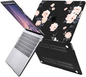 img 2 attached to 👜 Чехол MOSISO для MacBook Air 13 дюймов 2020 2019 2018 выпуска A2337 M1 A2179 A1932 - совместим с Retina-дисплеем, Touch ID, пластиковый камелий Хард-Шелл с защитным экраном и клавиатурой - черный.