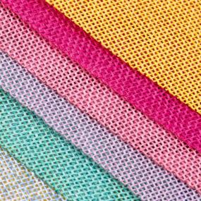 img 2 attached to BEFORYOU 60 Flags Imitated Burlap Pennant Banner - Vibrant Multicolor Fabric Triangle Rainbow Flag Bunting for Festive Summer Parties and Classroom Decoration (A)
