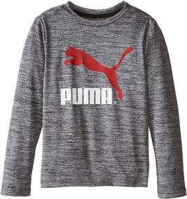 img 2 attached to 👶 PUMA Baby Boys' Long Sleeve Logo Tee in No 1 Design