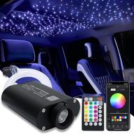 💫 amki 16w fiber optic lights, starlight headliner light kit with app/remote control and sound activated mode for car and home decoration - 0.75mm/0.03in optical fiber cable strands, 6.5ft/2m length, 300pcs логотип