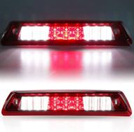 π high-performance led 3rd brake light for 2009-2014 ford f150 | waterproof cargo light al3z-13a613-e al3z13a613g fo20890104 (chrome housing & red lens) logo