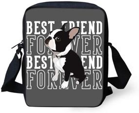 img 4 attached to 👜 DREAMKAI Cute Boston Dog Pattern Teen Messenger Crossbody Bags: Small Women Shoulder Sling Wallets for Phone Credit Card - Casual Purses