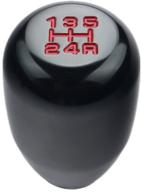 🚗 dewhel black aluminum manual gearbox shift knob - 5 speed m12x1.25 screw-on logo