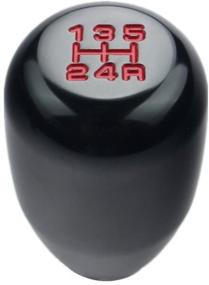 img 4 attached to Чёрная алюминиевая ручка коробки передач Dewhel - 5-ступенчатая с резьбой М12x1,25.