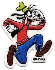 img 1 attached to 🐶 Disney GOOFY Dippy Dawg with Green Hat, Running with Black Bag - Embroidered Iron On / Sew On Patch