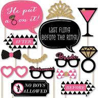 🎉 bachelorette party photo booth props kit - 20 count for a memorable girls night out логотип