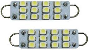 img 3 attached to Xenon White iJDMTOY 12-SMD-3528 1.72-In 43mm Festoon LED Bulbs, Perfect for Car Side Door Courtesy Lights - Compatible with 211-2, 212-2, 214-2, 561 Rigid Loop