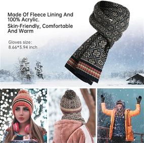 img 1 attached to 🧤 Stay Warm and Tech-Savvy with Thickened Men's Winter Beanie Touchscreen Gloves