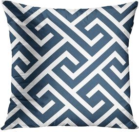 img 1 attached to 🔷 Emvency Set of 4 Throw Pillow Covers - Modern Abstract Geometry Design in Blue, White, and Grey with Sweet Floral Arrow Motif - Decorative Pillow Cases for Home Decor - Standard Square 20x20 Inches - Pillowcases for Better SEO