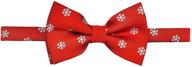 🎄 retreez christmas snowflakes microfiber pre-tied bow ties for boys: festive accessories for the holiday season logo