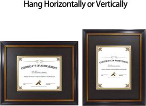 img 1 attached to Golden State Art 11x14 Black Gold & Burgundy Color Frame: Perfect for 7x9 Diploma/Certificate with Double Mat & Real Glass (Black Over Gold Double Mat, 1-Pack)