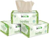 🌿 beco! natural & organic bamboo facial napkin carbox - 200 pulls (pack of 3) - white facial paper tissues alternative logo