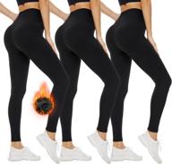 🧥 yeug fleece lined leggings for women | winter warm workout leggings | high waist thermal yoga pants tights logo