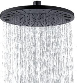 img 4 attached to 🚿 BRIGHT SHOWERS 9 Inch High Pressure Rainfall Showerhead: Luxury Round Rain Shower Head with Adjustable Angle in Oil-Rubbed Bronze Finish