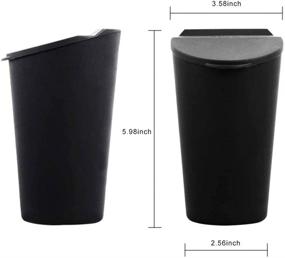 img 3 attached to RSZX Car Trash Can: Compact Silicone Mini Trash 🚗 Can with Cup Holder for Car, Office, and Home (Black)
