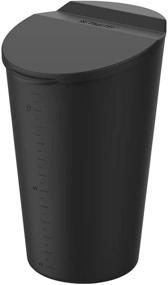 img 4 attached to RSZX Car Trash Can: Compact Silicone Mini Trash 🚗 Can with Cup Holder for Car, Office, and Home (Black)