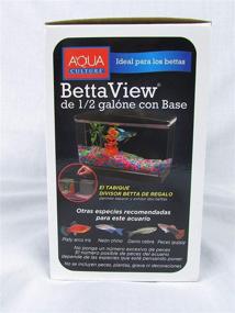 img 2 attached to 🐠 AQUA CULTURE Half Gallon Betta View: Ideal Fish Habitat with Base