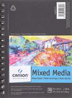 canson artist series dual surface mix media paper pad - ideal for wet or dry media, fine or medium texture, side wire bound, 138 lb, 5.5 x 8.5 inches, 30 sheets logo