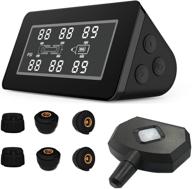 🚛 b-qtech solar power tpms with repeater for rv trailer - 6 external sensors, wireless tire pressure monitoring system for truck tow motorhome, real-time display of pressure & temperature, range: 0 to 200psi logo