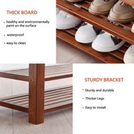 👞 sobibo shoe rack bench: versatile bamboo entryway organizer with 3 tiers, storage for hallway, living room, bedroom, corridor - 31.5"(l) x11.2(w) x16.5(h) logo