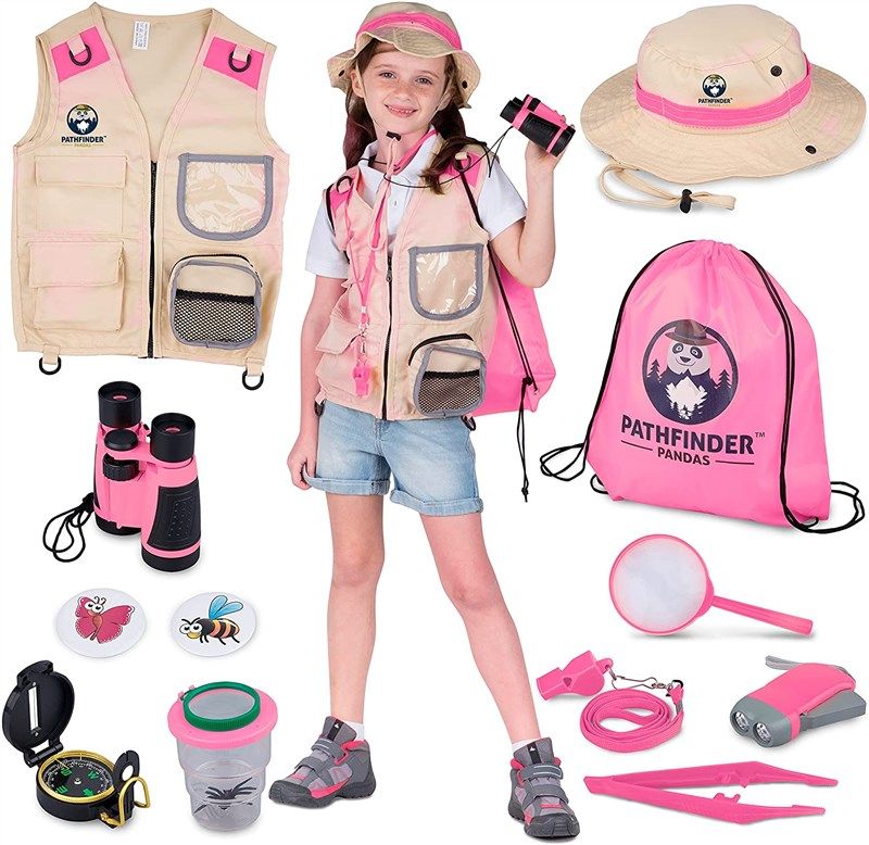 explorer adventure backyard binoculars flashlight 로고