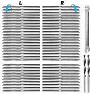 🔩 60-pack steel dn mate t316 stainless steel swage lag screws for 1/8" wood post deck railing kit - left & right handed thread, cable railing/stair deck railing, diy baluster hardware with wrench included logo