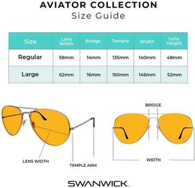 img 1 attached to 🌙 Maximize Sleep Quality with Swanwick Aviator Night Swannies: Premium Blue Light Blocking Glasses for Gaming PC, Laptop, and Smartphone Screens