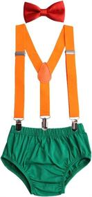 img 4 attached to GUCHOL Birthday Outfit Bloomers Suspenders Boys' Accessories via Suspenders