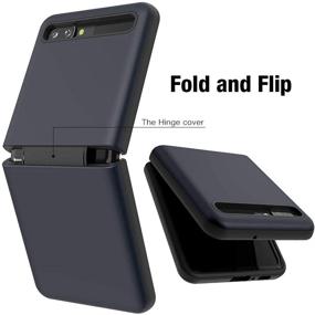 img 2 attached to 📱 Goospery Galaxy Z Flip Case (2020): Hinge Coverage, 360° Protection, Dual Layer Cover [Black]