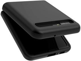 img 4 attached to 📱 Goospery Galaxy Z Flip Case (2020): Hinge Coverage, 360° Protection, Dual Layer Cover [Black]