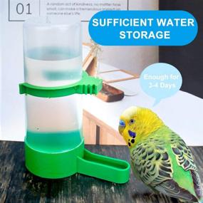img 1 attached to XISTEST 2PCS Automatic Bird Feeder and Water Dispenser Set - 2pcs 90ml Bird Water + 1pcs 150ml Food Feeder for Cage Pet Parrot Budgie Lovebirds Cockatiel