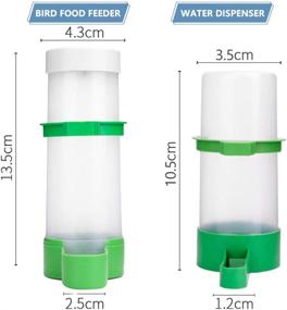 img 3 attached to XISTEST 2PCS Automatic Bird Feeder and Water Dispenser Set - 2pcs 90ml Bird Water + 1pcs 150ml Food Feeder for Cage Pet Parrot Budgie Lovebirds Cockatiel