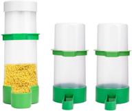 xistest 2pcs automatic bird feeder and water dispenser set - 2pcs 90ml bird water + 1pcs 150ml food feeder for cage pet parrot budgie lovebirds cockatiel logo