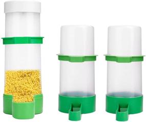img 4 attached to XISTEST 2PCS Automatic Bird Feeder and Water Dispenser Set - 2pcs 90ml Bird Water + 1pcs 150ml Food Feeder for Cage Pet Parrot Budgie Lovebirds Cockatiel
