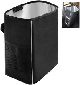 img 4 attached to Car Trash Can: Waterproof, Leakproof, 2.2 Gallons Black Hanging Bag for Collecting Car Trash and Sorting Items - Ideal for Cars, Trucks, and SUVs