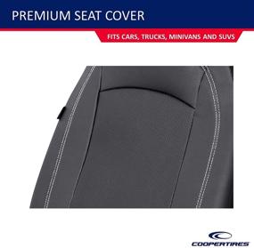 img 1 attached to 🚗 Cooper Tire Premium Waterproof Car Seat Covers: High Back & PU Leather, Airbag Compatible & Universal for Auto SUVs Trucks Vans