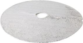 img 2 attached to 🎄 Silver Sequin 48-Inch Christmas Tree Skirt - Round Sparkle Fabric Xmas Tree Skirt Mat for Holiday Decorations