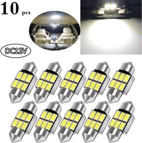 img 4 attached to 🚗 TORIBIO 31mm 6000K Pure White Bright Interior Car Lights, CANBUS Error-Free: 3175 Festoon Dome Lights, De3021 De3175 LED Bulbs