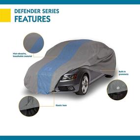 img 1 attached to 🚗 Duck Covers A1C264 Defender Car Cover for Sedans up to 22ft - Gray and Light Blue