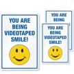 you are being videotaped security camera label logo