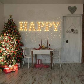 img 1 attached to 🔋 Battery Powered LED Marquee Letter Lights for Bedroom Wedding Birthday Party Christmas Home Bar Decor - Customizable Alphabet Sign