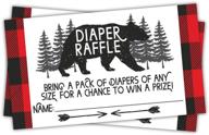 🍼 lumberjack diaper raffle tickets - enhance your baby shower with this 50 count game! logo